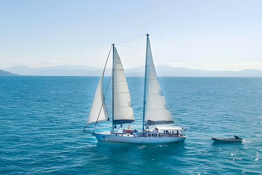 Cairns to Green Island and Outer Reef Sailing Cruise with Guided Snorkel and Lunch, Cairns