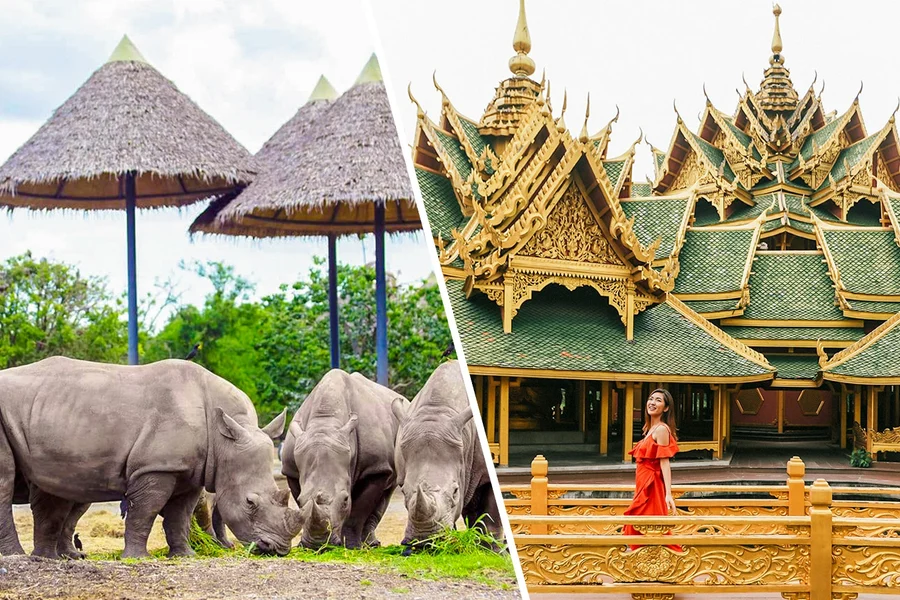 Combo (Save 38%): Safari World Tickets + Ancient City & Erawan Museum, at addressLine1, Bangkok