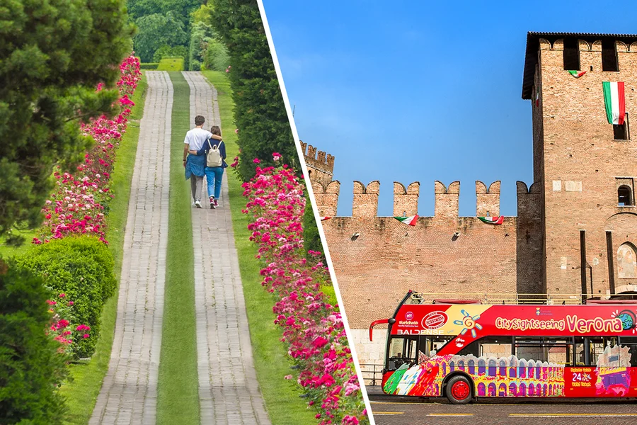 Combo (Save 10%): Parco Giardino Sigurtà + Verona Hop-On Hop-Off Bus Tour, Verona