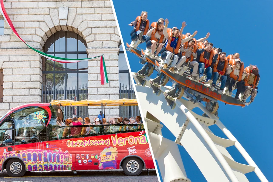 Combo (Save 5%): Verona Hop-On Hop-Off Bus Tour + Gardaland Park Tickets, Verona