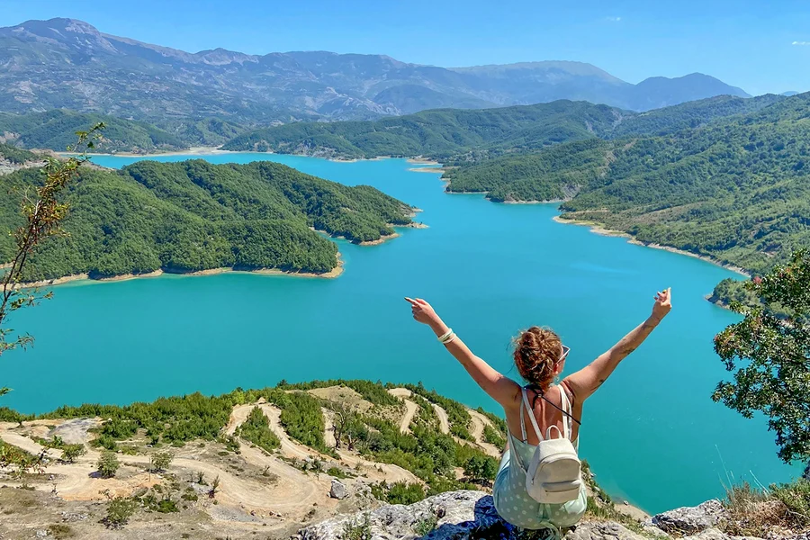 From Tirana: Bovilla Lake & Gamti Mountain Hiking Tour by Van, at Tiranë, Tirana