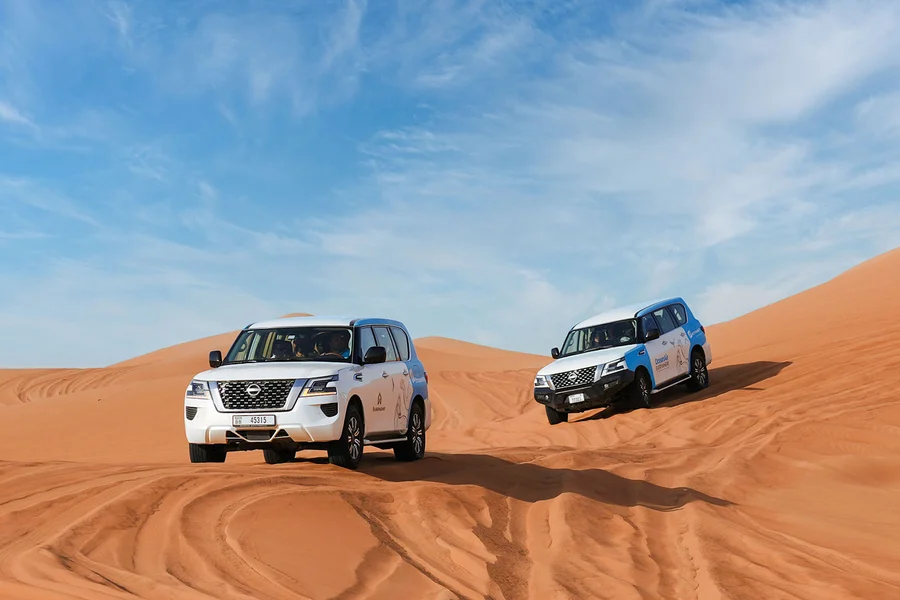 Abu Dhabi Premium Desert Safari with BBQ Dinner, Camel Ride and Sandboarding, Abu Dhabi