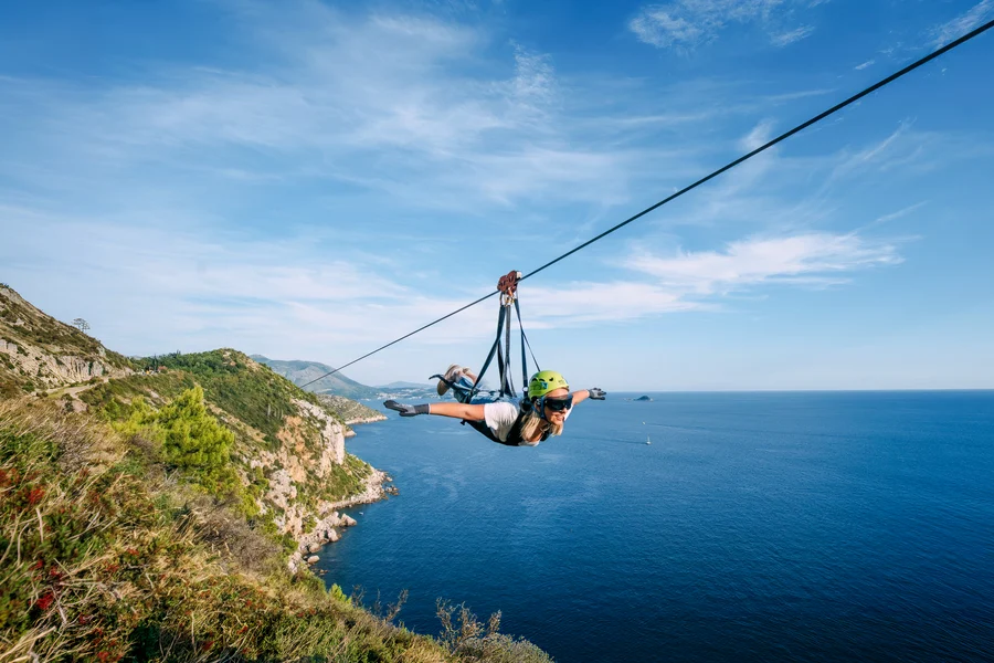 From Dubrovnik: Zipline Adventure & Pasjača Beach Tour, Dubrovnik