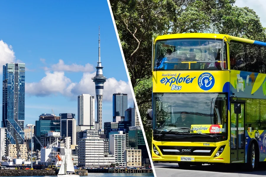 Combo (Save 3%): Auckland Sky Tower Tickets & Explorer Bus 24 Hour Pass, Auckland