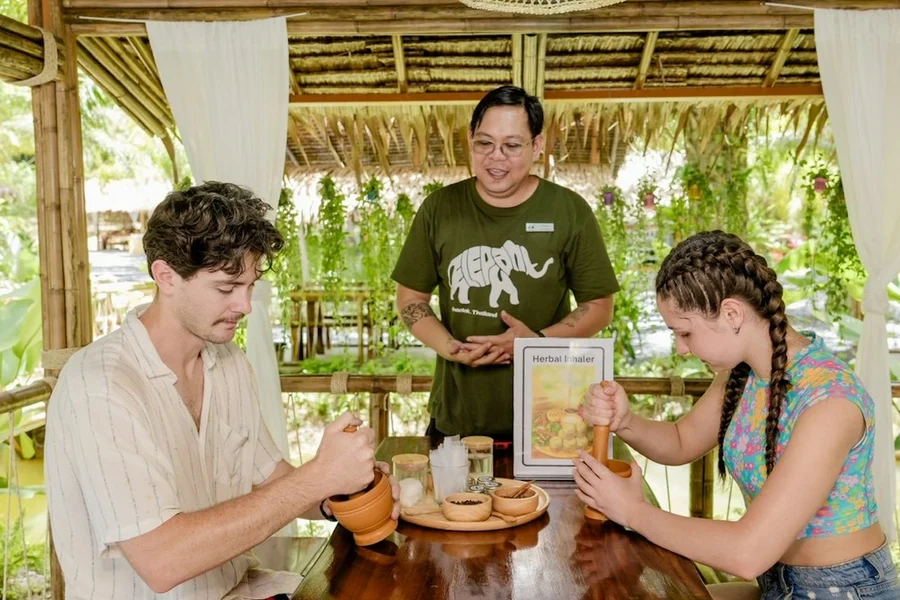 Khaolak Ethical Elephant Sanctuary: Guided Tour + Transfer + Thai Workshops, at Elephant Sanctuary in Khao Lak, Khao Lak