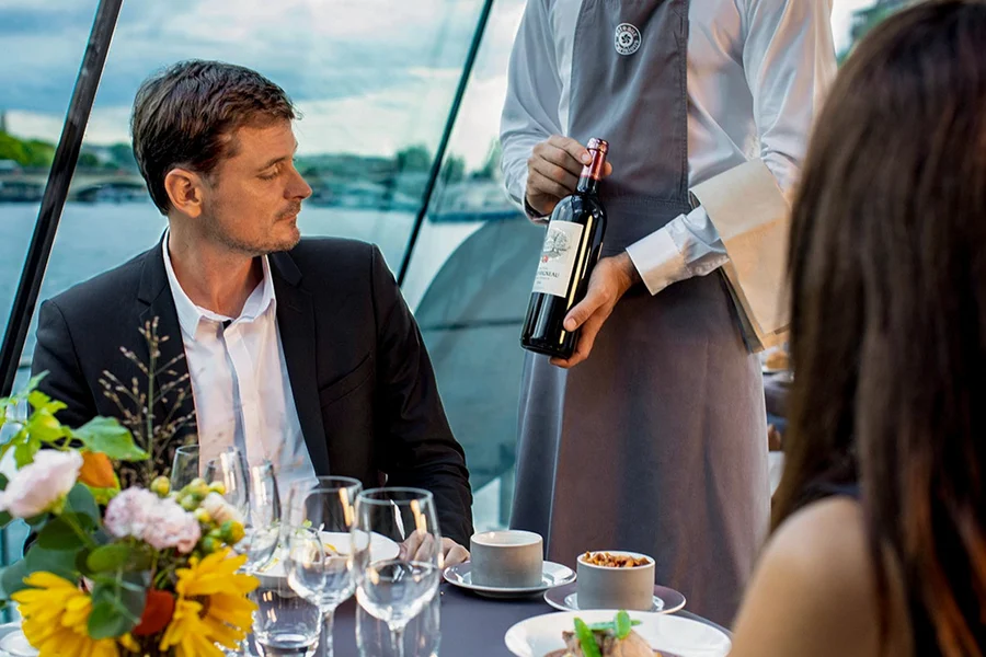 Bateaux Parisiens Seine River Early Evening Dinner Cruise with Gourmet Menu, at Bateaux Parisiens