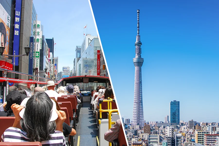 Kombinacja: Wycieczka autobusem Hop-On Hop-Off po Tokio + Bilety na TOKYO SKYTREE, Tokyo