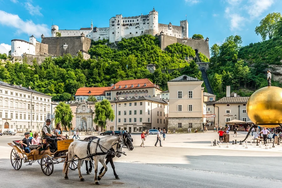 Salzburg-kort: 30+ aðdráttarafl & almenningssamgöngur, Salzburg