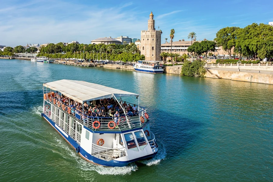 Seville Guadalquivir River Cruise with Audio Guide, at Cruceros Torre del Oro, Seville