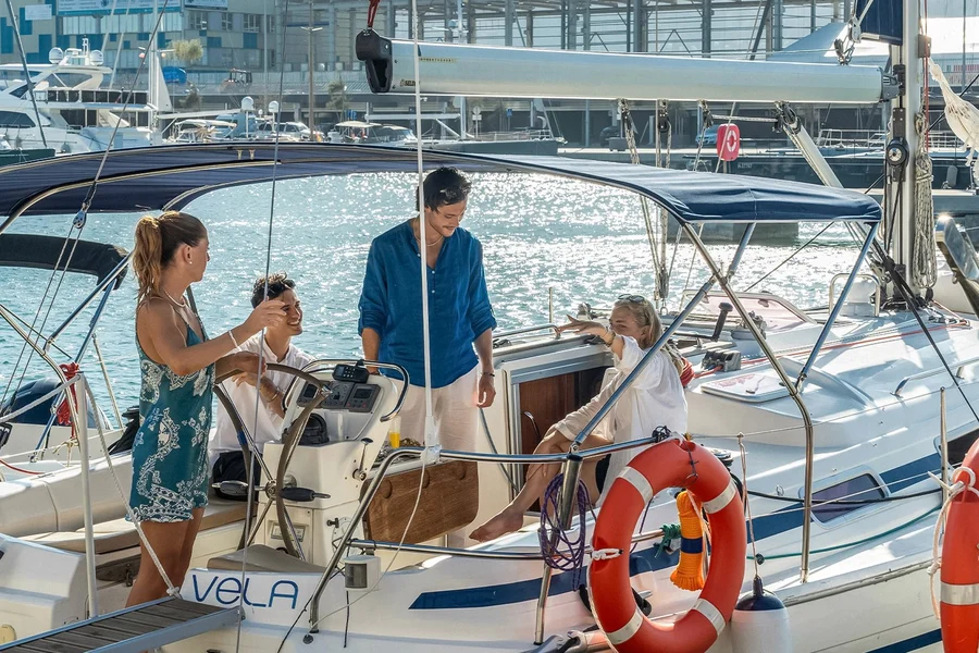 Barcelona Sightseeing Cruise on a Sailing Yacht, at Marina Vela Barcelona, Barcelona