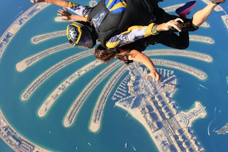 Dubai: Skydive over The Palm + Photos and Video, at Dubai Skydive, Dubai