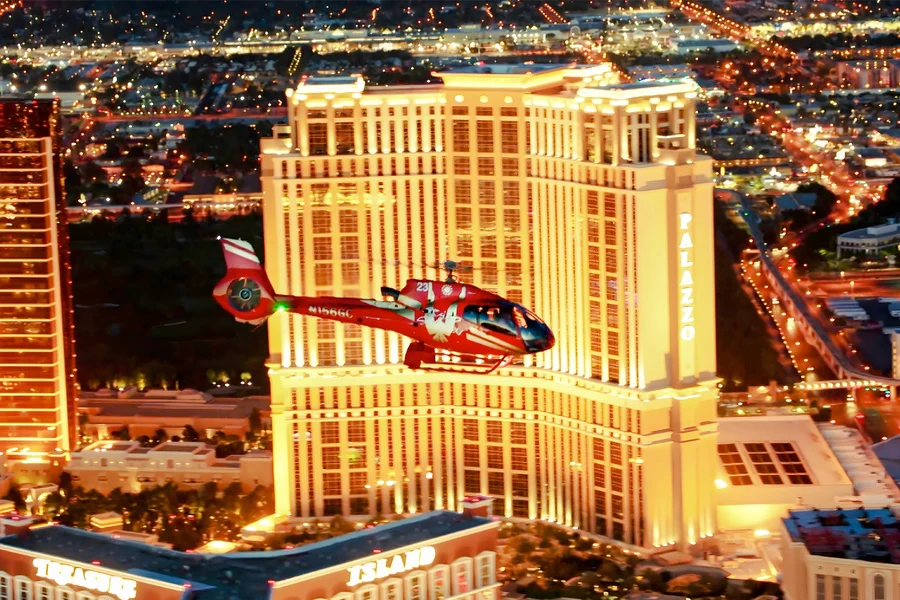 12-min Las Vegas Strip Highlights Night Helicopter Tour, Las Vegas