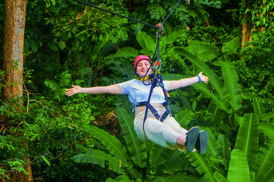 Hanuman World A+ Combo: 32 Zipline Platforms + Roller Zipline + Sky Walk + Meal with Round-Trip Transfers, Phuket