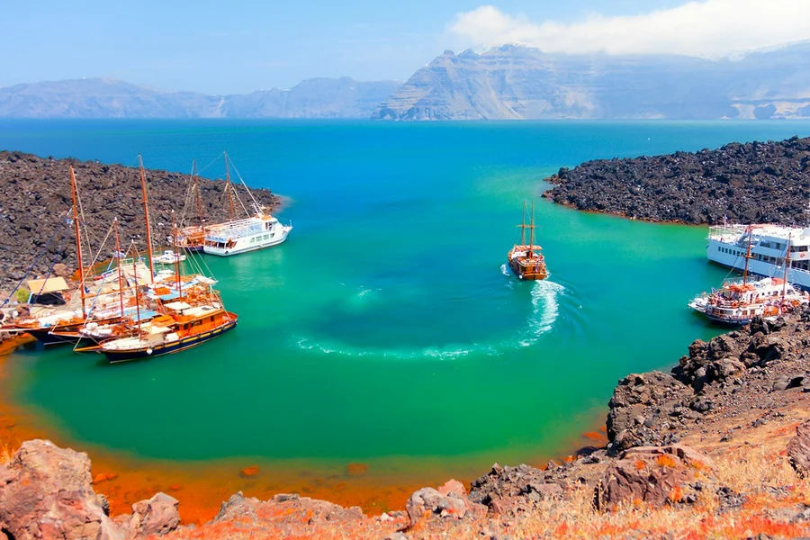 From Fira: Santorini Volcano, Hot Springs & Thirassia Day Cruise, Santorini