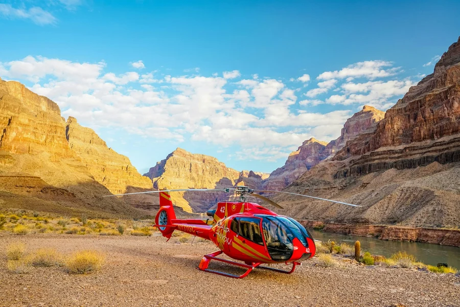 From Las Vegas: 70+ min Grand Canyon West Rim Helicopter Tour Plus Canyon Floor Landing with Champagne, Las Vegas