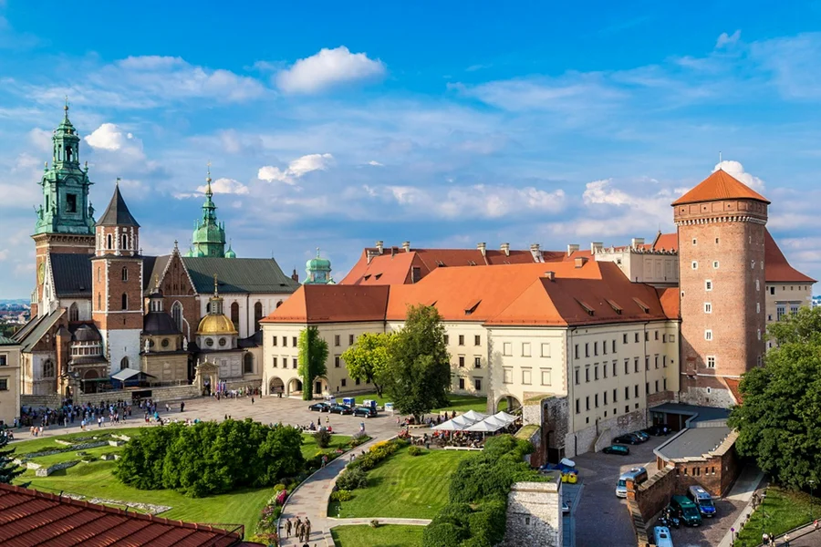 Krakow Guided Tour: Wawel Castle, Cathedral, the Old Town & St. Mary's Basilica, at Pomnik Piotra Skargi, Krakow