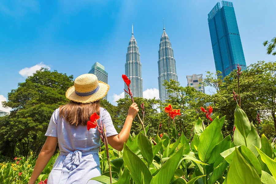 Professional Photoshoot Outside Petronas Towers, at Petronas Twin Towers Photo Point, Kuala Lumpur