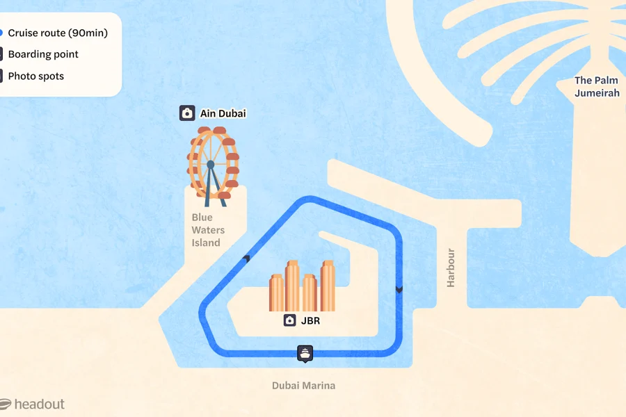 From Dubai Marina: 1.5-Hour Sunset/Dinner Cruise with Open Bar, Live Music & International Buffet, Dubai