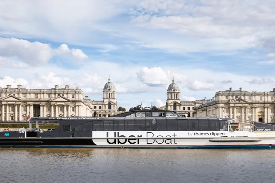 Thames River Uber Boat Trip, at London, United Kingdom, London