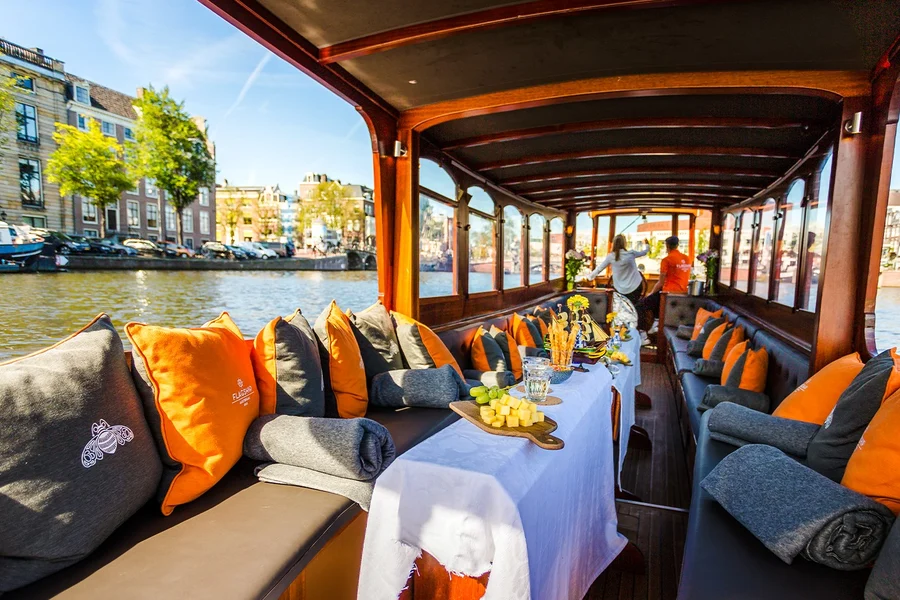 Amsterdam: Luxe Salonboot Tour, at Blue Boat Company, opposite Hard Rock Cafe, Amsterdam