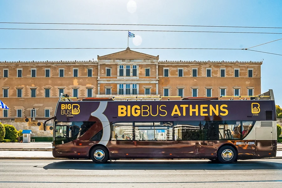 باص سياحي كبير: جولة بأتوبيس القفز على الطابع في أثينا, Athens