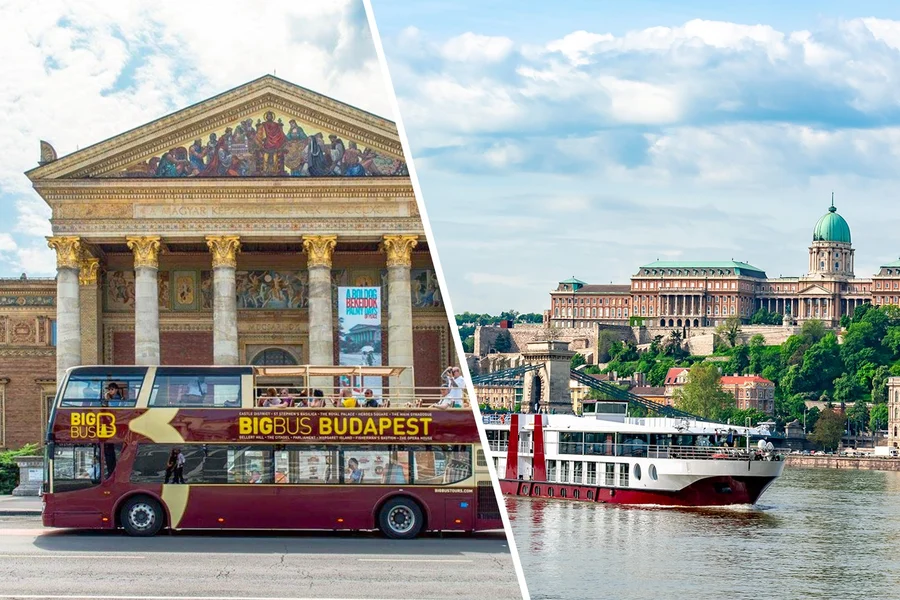 Combo: Budapest Hop-On Hop-Off Bus Tour + Danube River Cruise, Budapest