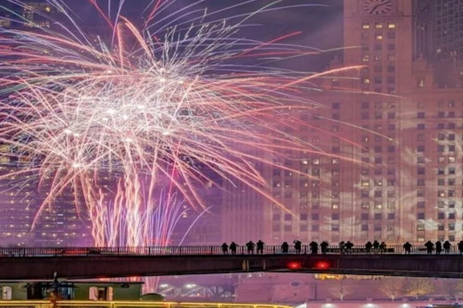 Chicago: Flugeldaferð með á á eða vatni áhorfsvalkostum, Chicago