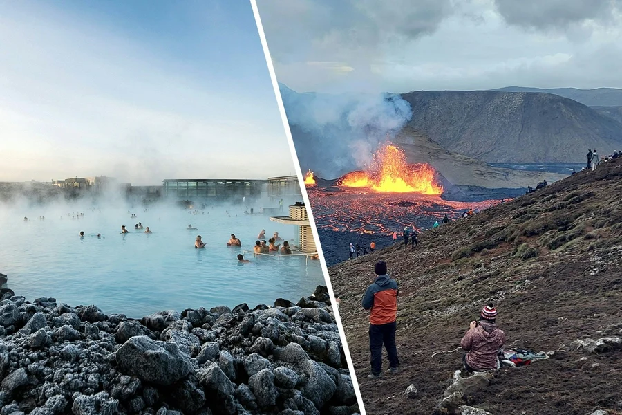 From Reykjavik: Blue Lagoon Admission Tickets + Fagradalsfjall Volcano Day Tour with Transfers, Reykjavik
