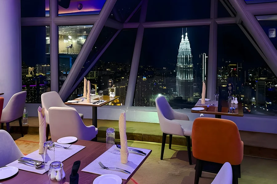 Dinner Buffet at ORBIT Revolving Dining in KL Tower, Kuala Lumpur