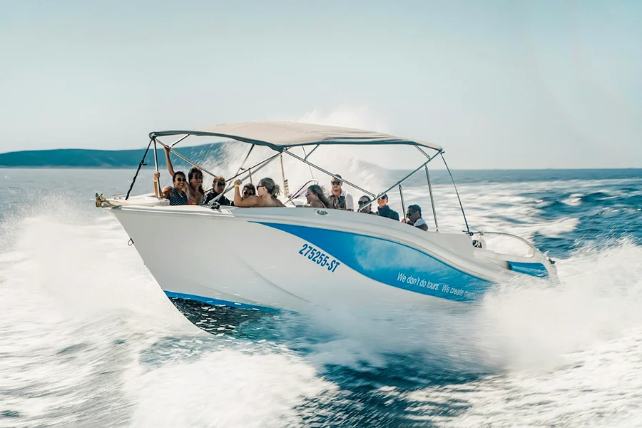 From Split: Blue Lagoon & 3 Islands Speedboat Tour, Split