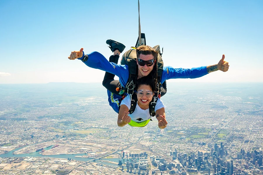 Tandem Skydive at St Kilda Beach, Melbourne