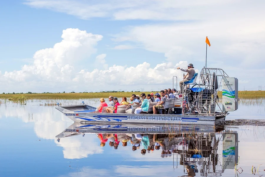 Miami: Everglades Airboat Tour with Reptile Exhibit & Optional Transportation, Miami
