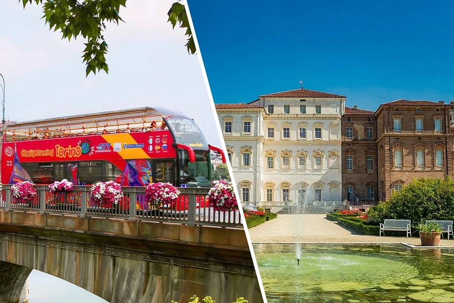 คอมโบ: ทัวร์รถบัส Hop-on Hop-off ในตูริน + ตั๋ว Venaria Reale แบบไม่ต้องต่อคิว, at City Sightseeing Torino, Turin