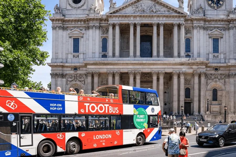 Tootbus: Wycieczka autobusowa typu Hop-On-Hop-Off po Londynie z rejsem po Tamizie, London