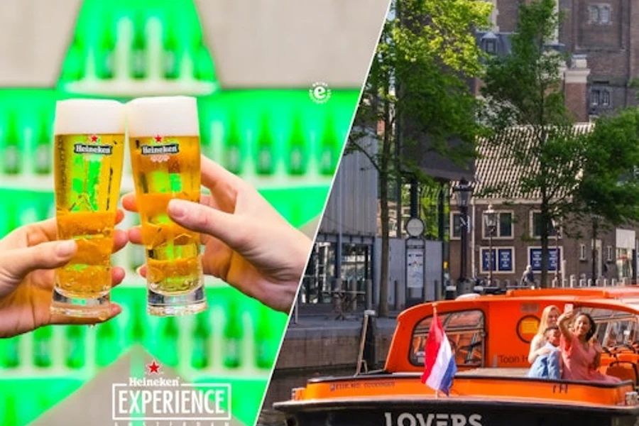 Amsterdam: 1-Hr Sightseeing Cruise + Heineken Experience Entry, Amsterdam