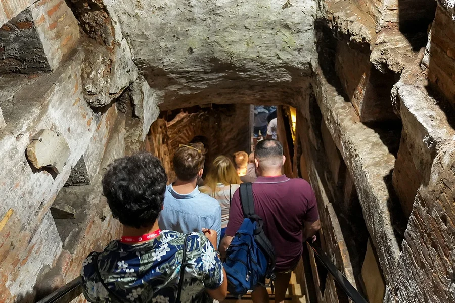 Capuchin Crypt & Roman Catacombs Guided Tour & Transfers, at Touristation Aracoeli, Rome